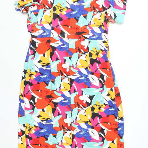 River Island Women’s Multicoloured Floral Wrap Dress Size 16