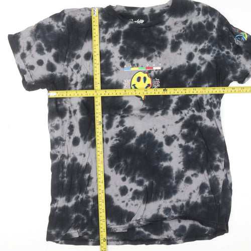 Brooklyn Cloth Men's Black Tie-Dye Graphic T-Shirt Size L