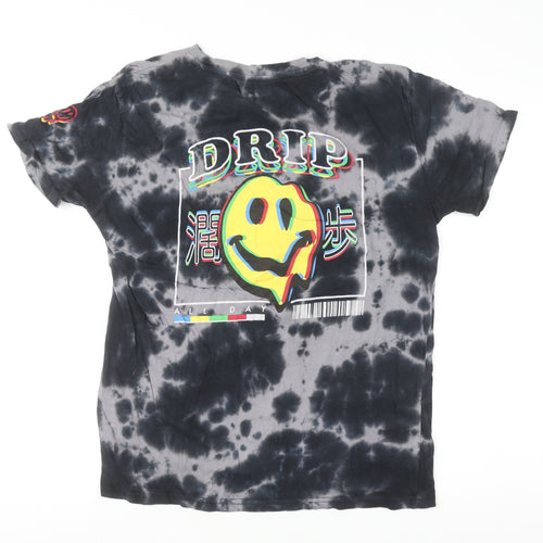 Brooklyn Cloth Men's Black Tie-Dye Graphic T-Shirt Size L