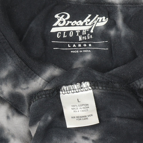Brooklyn Cloth Men's Black Tie-Dye Graphic T-Shirt Size L