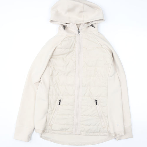 Dunnes Stores Women Ivory Hooded Mid-Length Softshell Jacket L