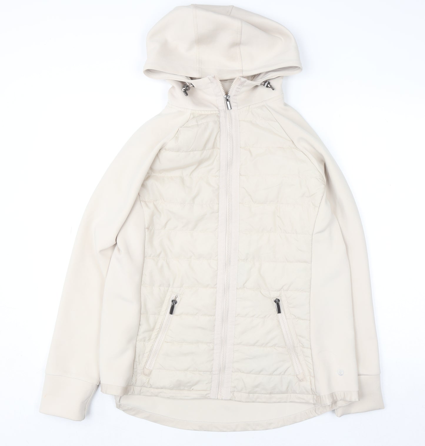 Dunnes Stores Women Ivory Hooded Mid-Length Softshell Jacket L