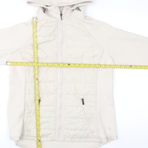 Dunnes Stores Women Ivory Hooded Mid-Length Softshell Jacket L