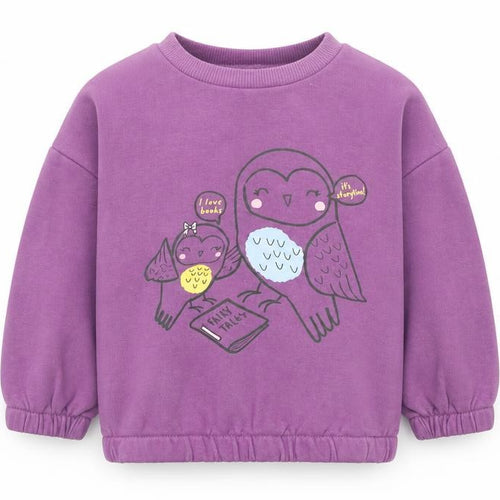 Dunnes Stores Purple Owl Print Baby Jumper 12-18 Months Unisex Pullover