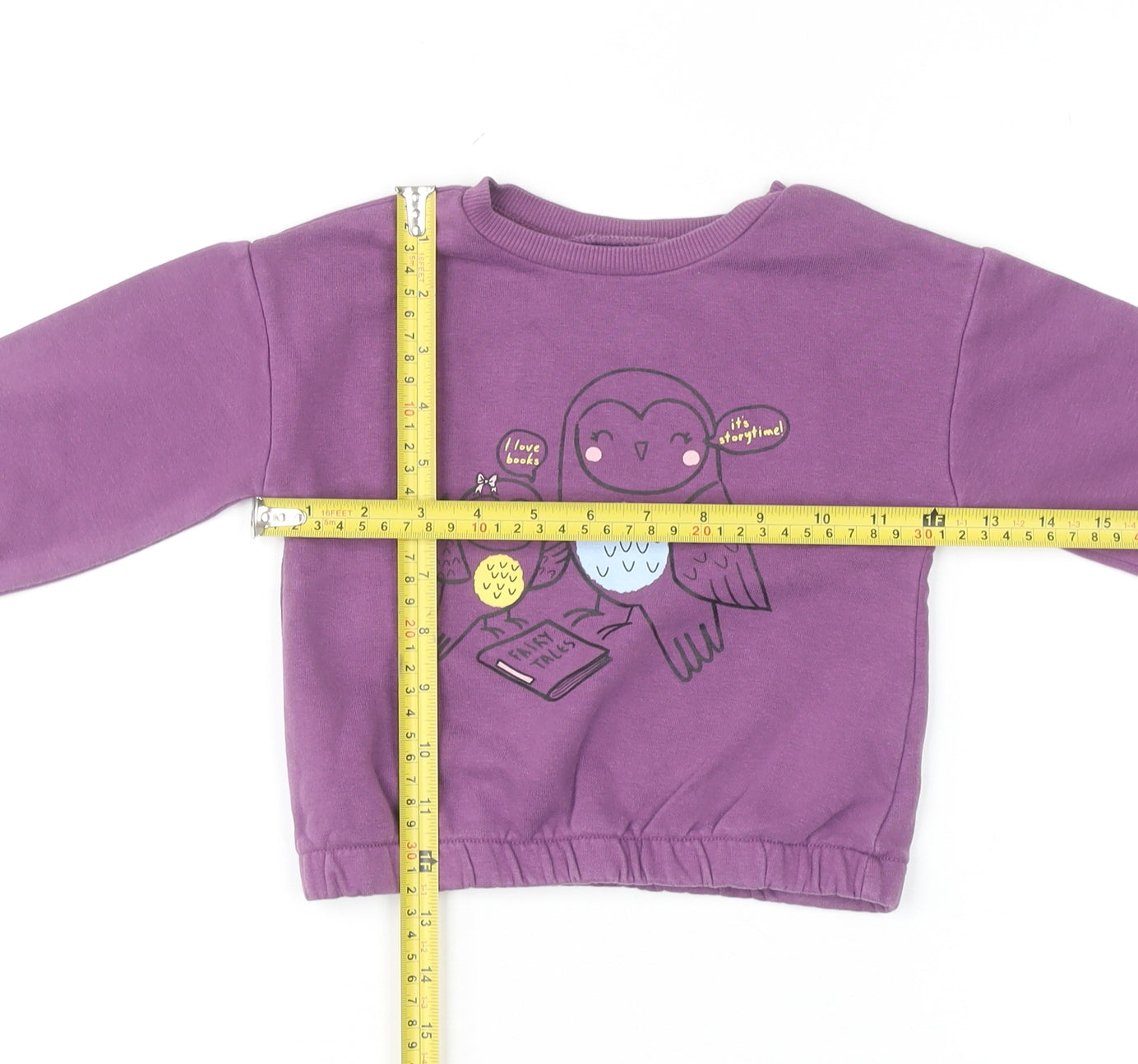 Dunnes Stores Purple Owl Print Baby Jumper 12-18 Months Unisex Pullover