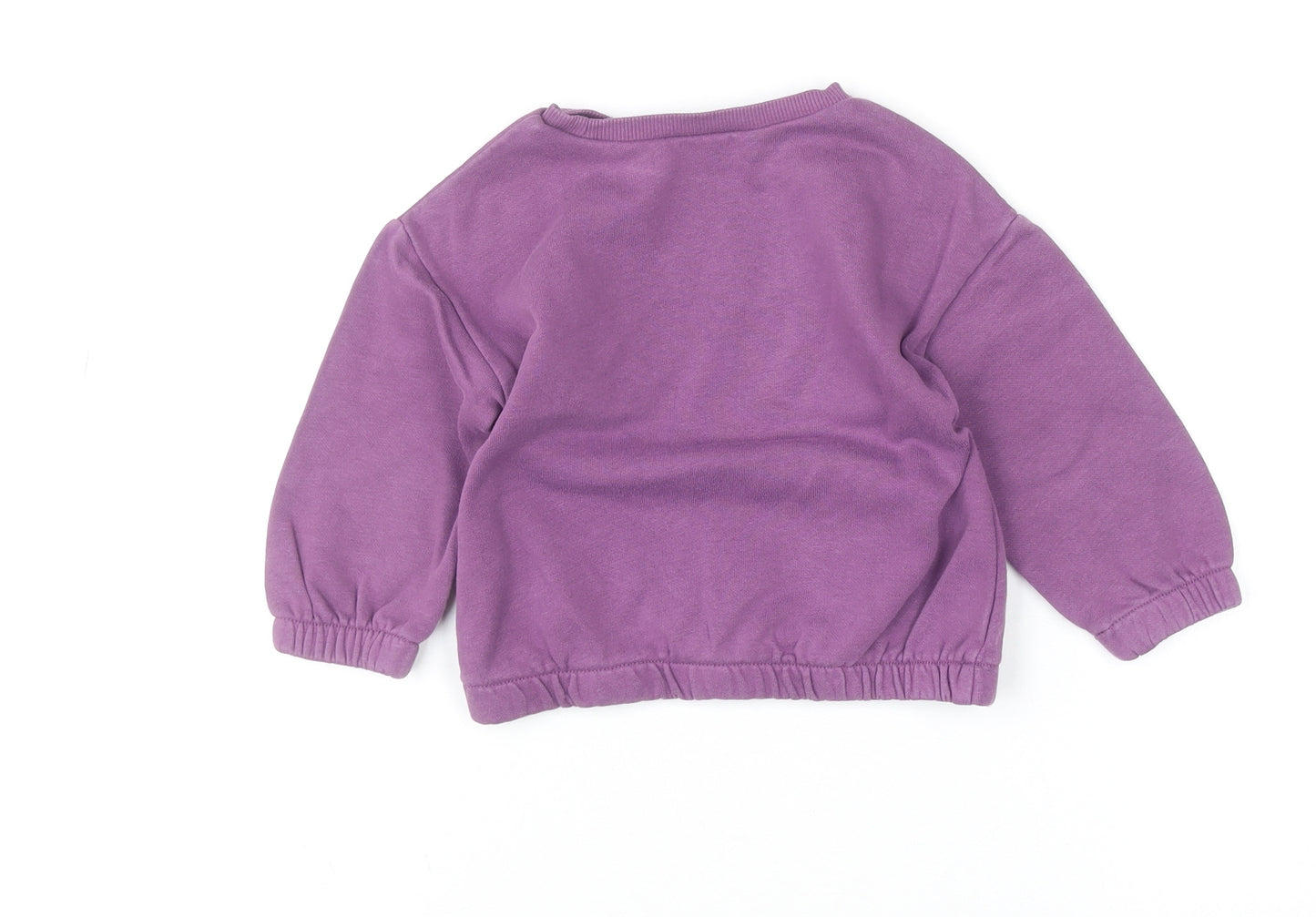 Dunnes Stores Purple Owl Print Baby Jumper 12-18 Months Unisex Pullover