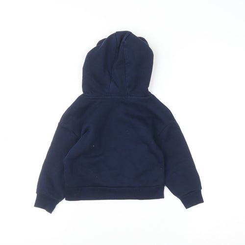 Primark Girls Blue Sparkle Hooded Pullover Jumper 18-24 Months