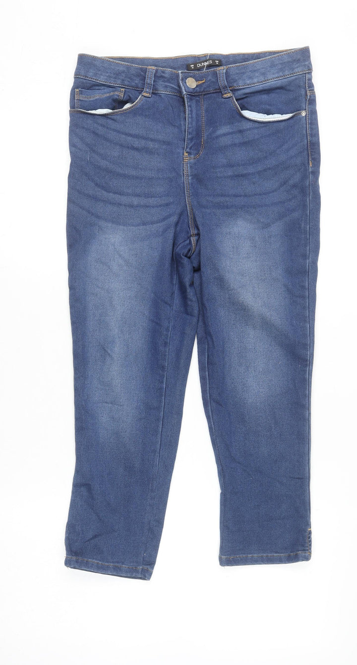 Dunnes Women Blue Size 10 Straight Leg Stretch Denim Jeans