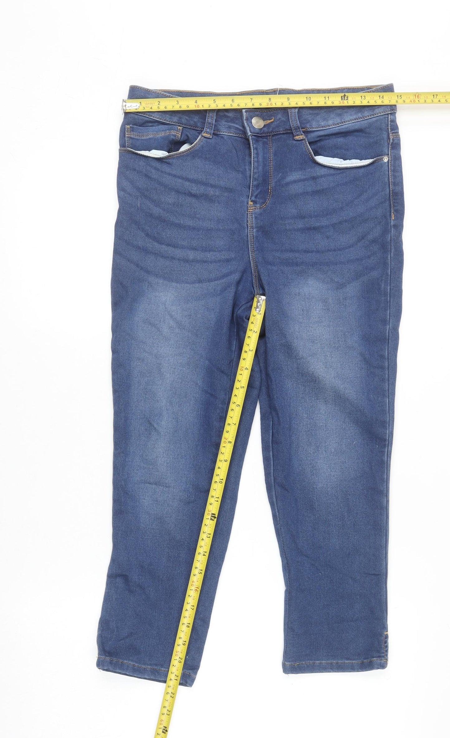 Dunnes Women Blue Size 10 Straight Leg Stretch Denim Jeans