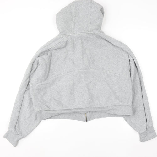 Sweaty Betty Women Grey Full Zip Hoodie L Cotton Blend