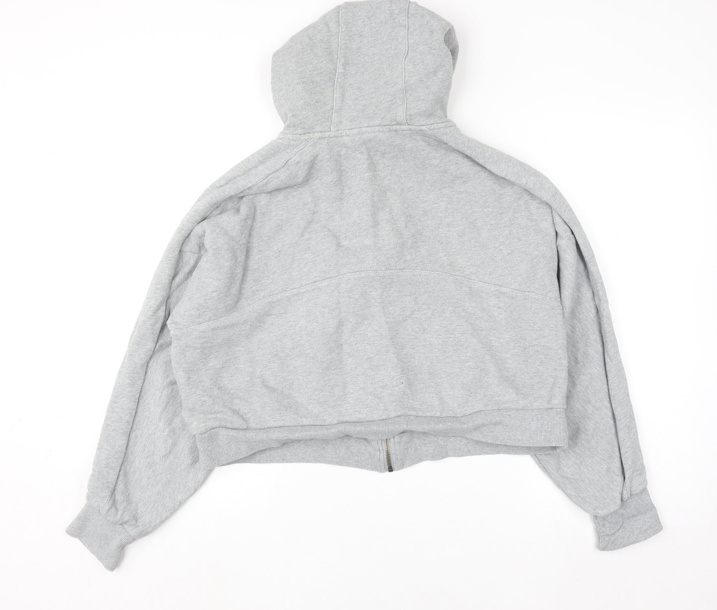 Sweaty Betty Women Grey Full Zip Hoodie L Cotton Blend