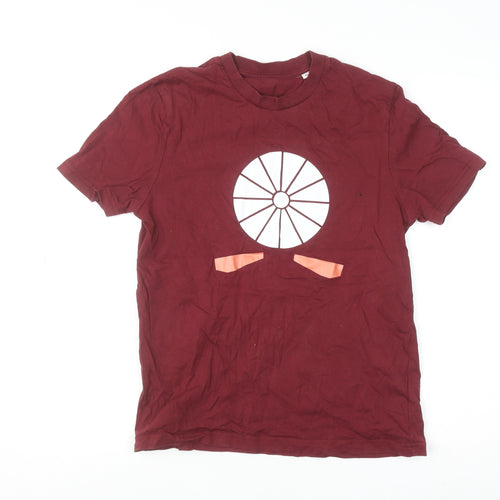 Stanley/Stella Men's Red Graphic Print Organic Cotton T-Shirt XS