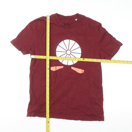 Stanley/Stella Men's Red Graphic Print Organic Cotton T-Shirt XS