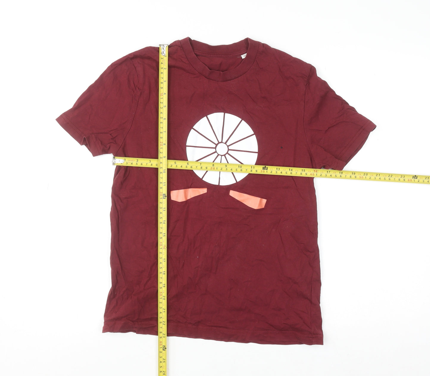 Stanley/Stella Men's Red Graphic Print Organic Cotton T-Shirt XS