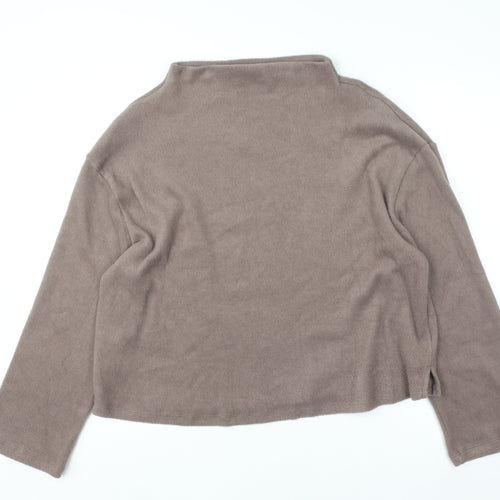 Dunnes Women Mocha Long Sleeve Jumper L Polyester Blend Knit