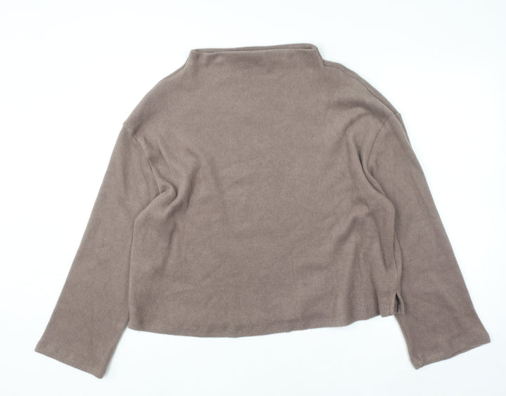 Dunnes Women Mocha Long Sleeve Jumper L Polyester Blend Knit