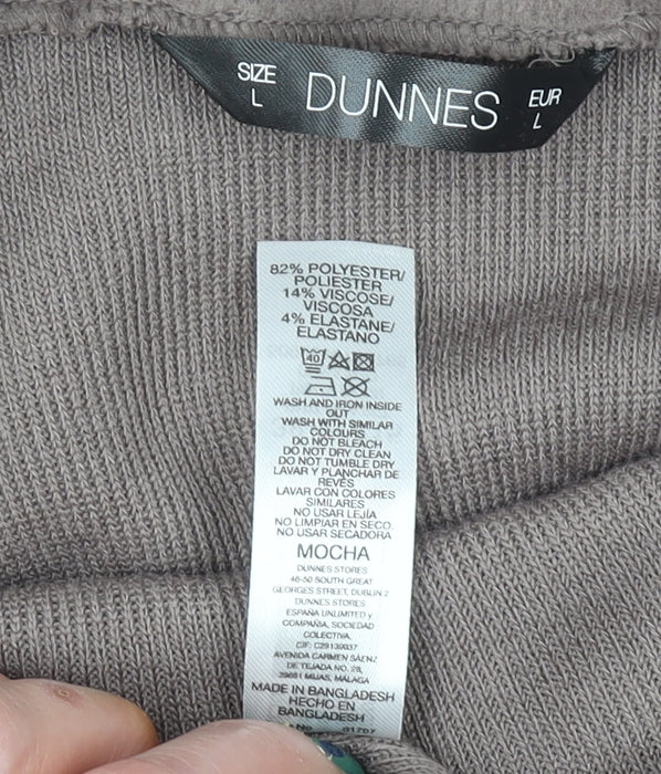 Dunnes Women Mocha Long Sleeve Jumper L Polyester Blend Knit