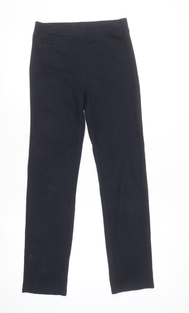 St. Bernard for Dunnes Stores Girls Black Slim Fit Trousers 12-13 Years Cotton Blend