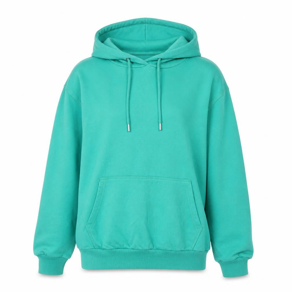 Dunnes Women Green Pullover Hoodie L Cotton Blend Casual