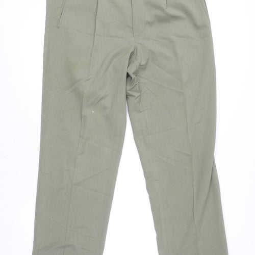 Robbie Men's Green Regular Fit Dress Pants Trousers 36L