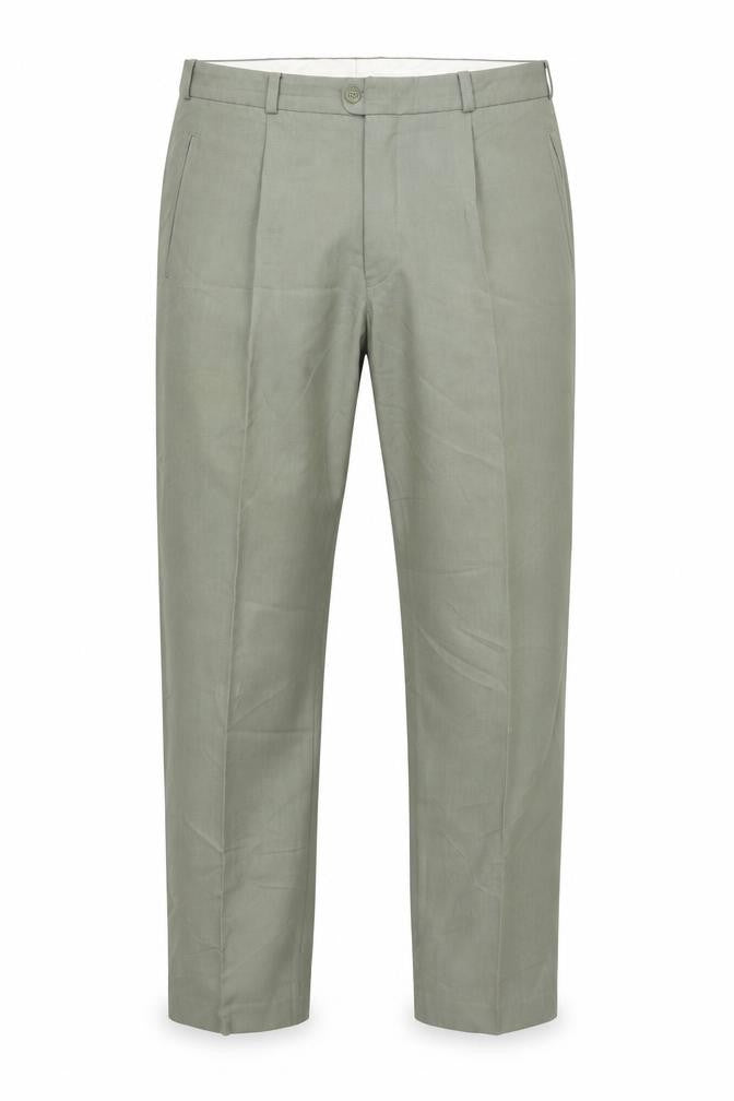 Robbie Men's Green Regular Fit Dress Pants Trousers 36L