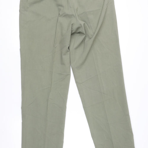 Robbie Men's Green Regular Fit Dress Pants Trousers 36L