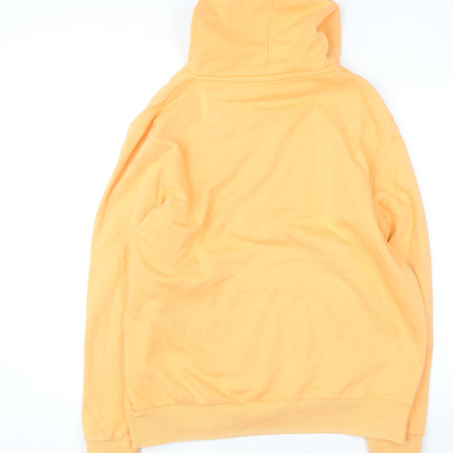 Dunnes Men’s Orange Pullover Hoodie Size L Cotton Blend