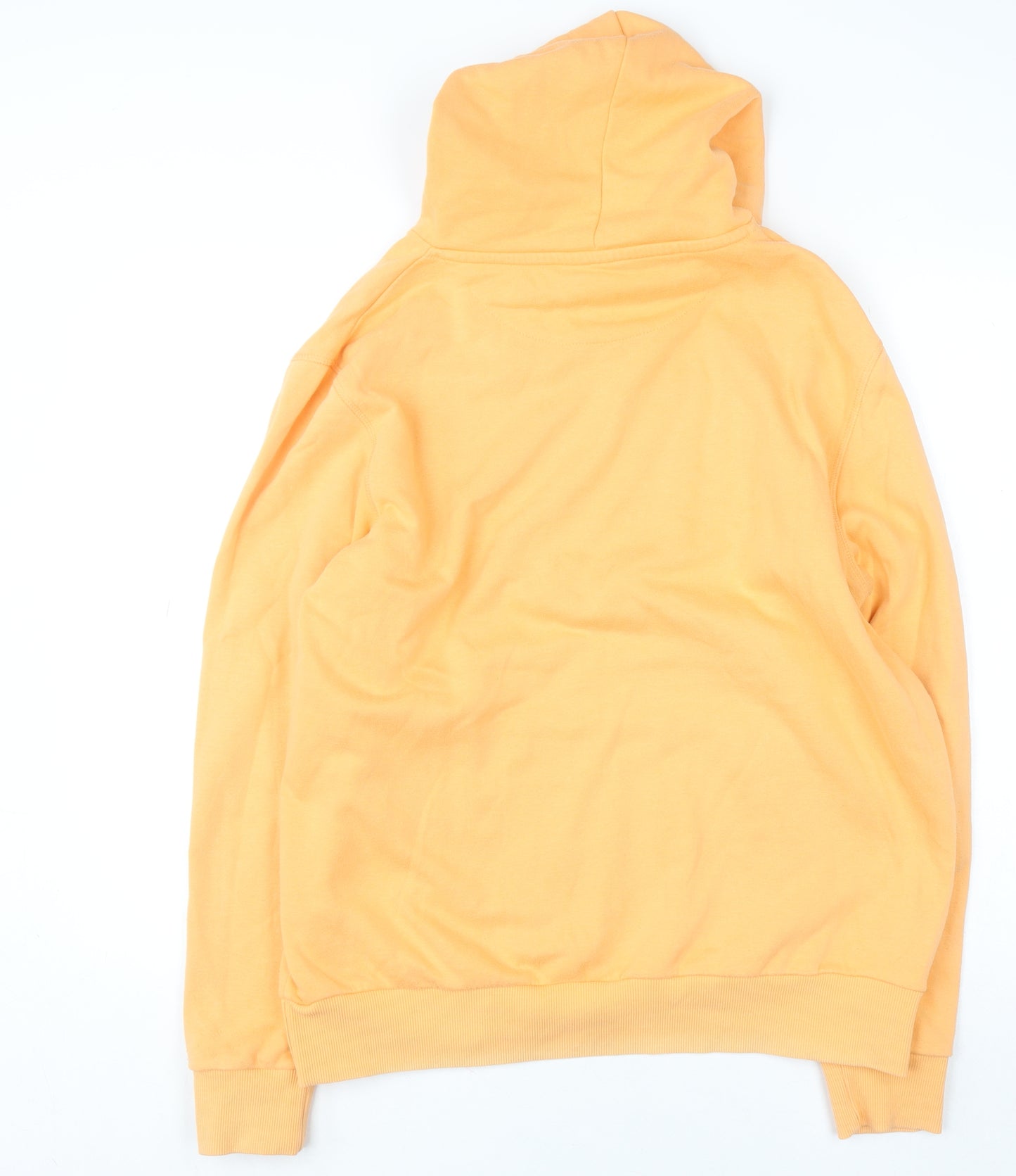 Dunnes Men’s Orange Pullover Hoodie Size L Cotton Blend