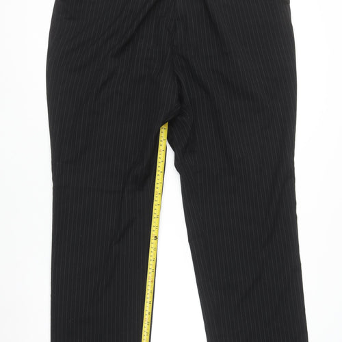 Dwyers & Co Men's Black Pinstripe Dress Pants UK 42 Regular Fit