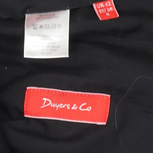 Dwyers & Co Men's Black Pinstripe Dress Pants UK 42 Regular Fit