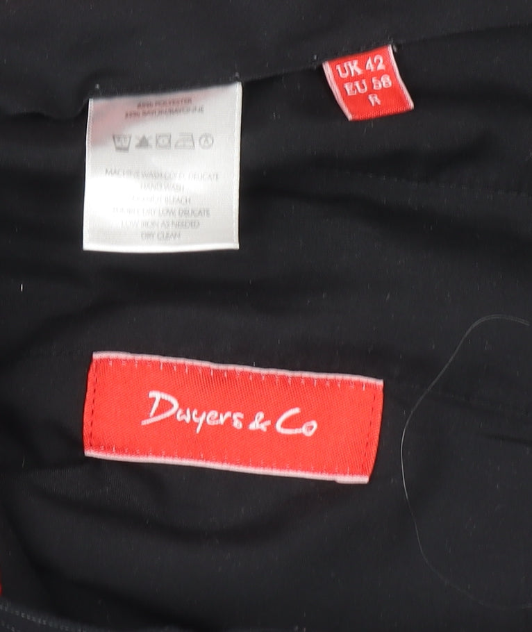 Dwyers & Co Men's Black Pinstripe Dress Pants UK 42 Regular Fit