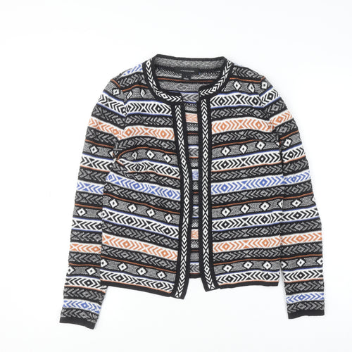 Atmosphere Womens Multicoloured Aztec Knit Open Cardigan Size S