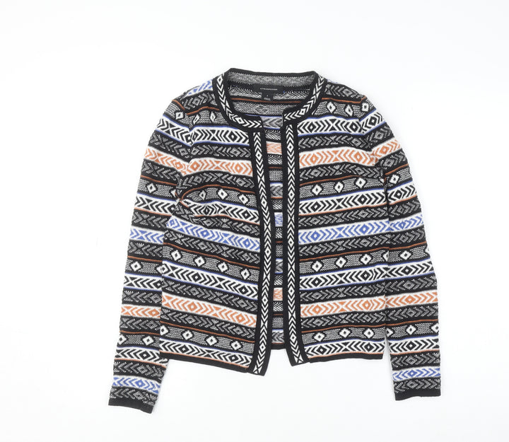 Atmosphere Womens Multicoloured Aztec Knit Open Cardigan Size S