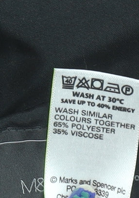 Marks and Spencer Men Navy Tailored Fit Dress Trousers 34W 33L