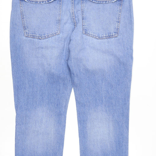 Denim Co Womens Blue Size 14 Relaxed Distressed Boyfriend Jeans