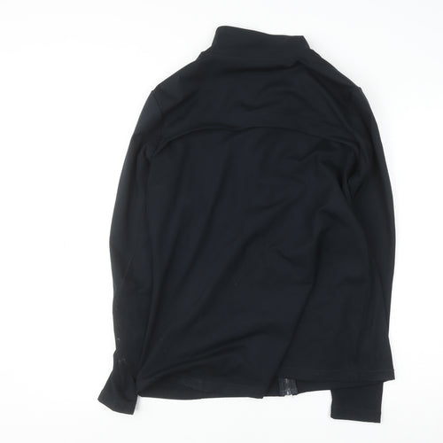 Dunnes Stores Womens Black Size 14 Track Jacket Full Zip Lightweight Activewear
