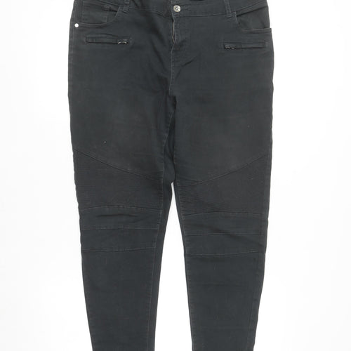 Denim Co Women's Black Skinny Stretch Jeans Size 16