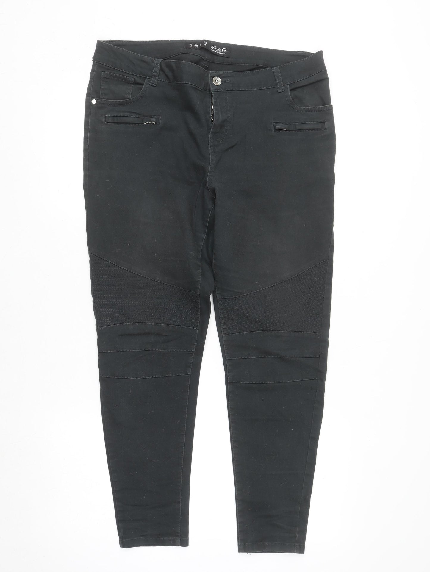 Denim Co Women's Black Skinny Stretch Jeans Size 16