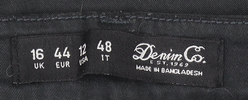 Denim Co Women's Black Skinny Stretch Jeans Size 16