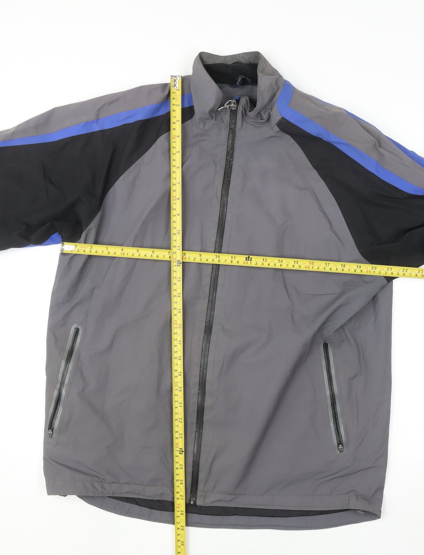 Dunnes Stores Men's Grey Windbreaker Jacket Medium 38-40in Full Zip