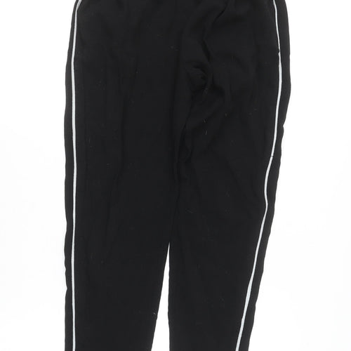 Style London Womens Black Jogger Trousers Small Elastic Waist