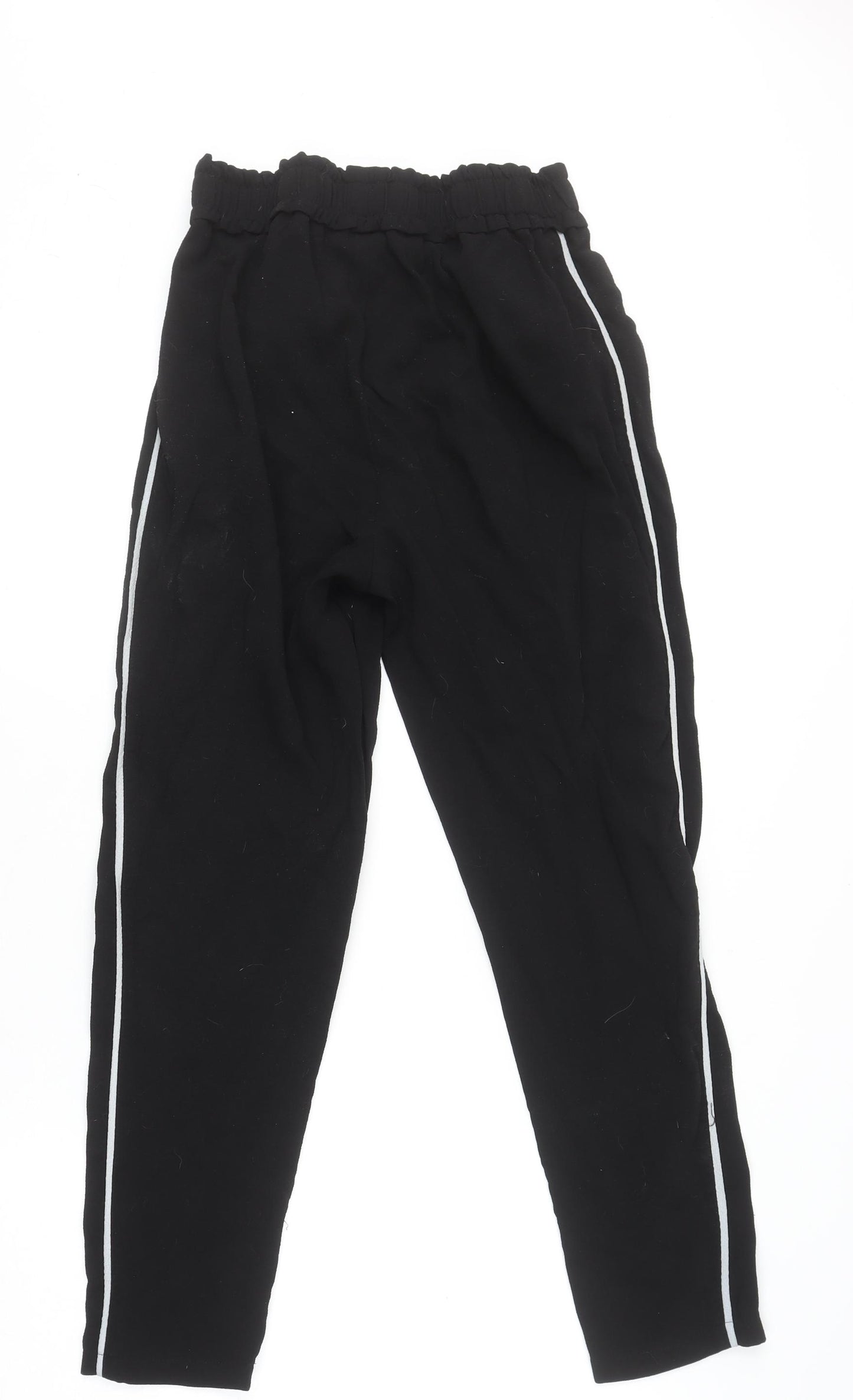 Style London Womens Black Jogger Trousers Small Elastic Waist