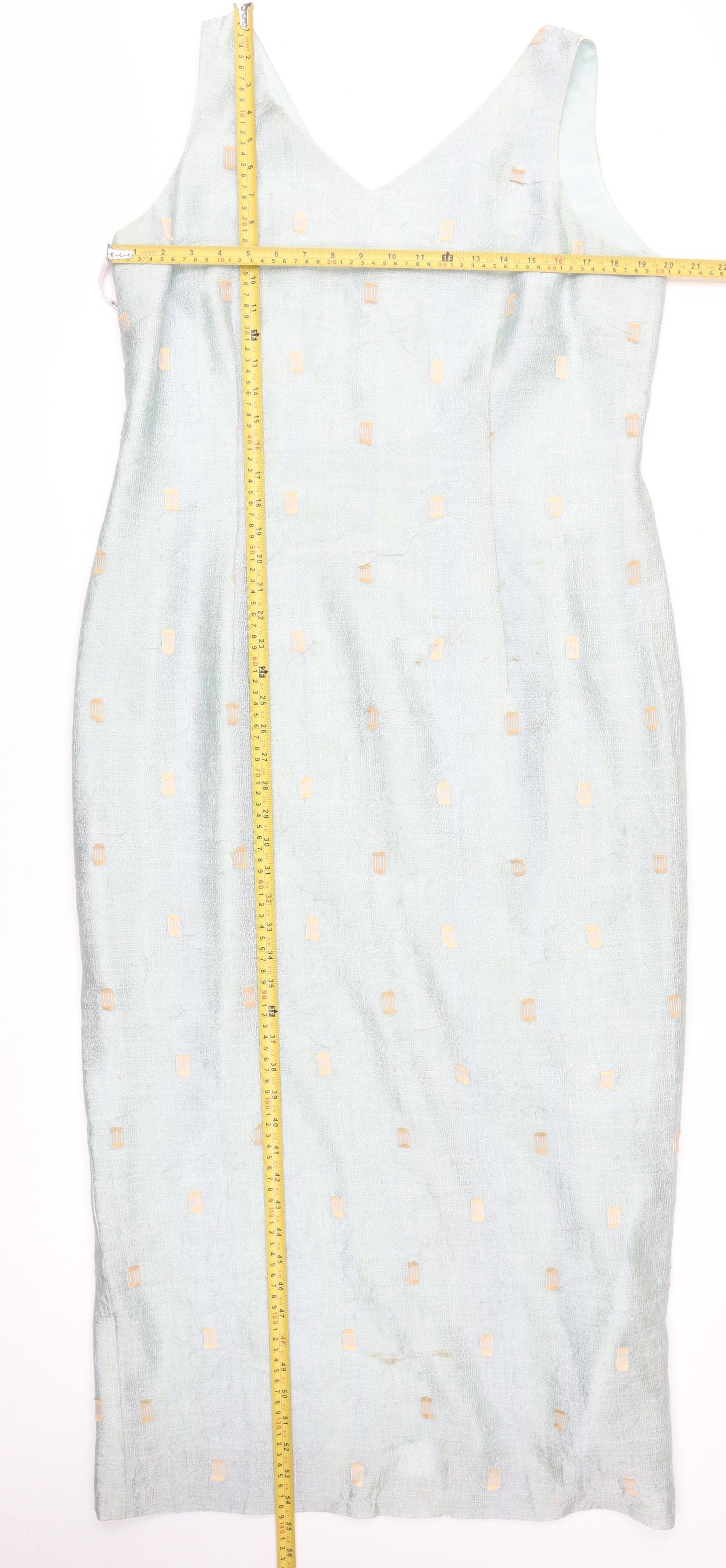 Libra Women Blue Size 16 V-Neck Sleeveless Sheath Dress