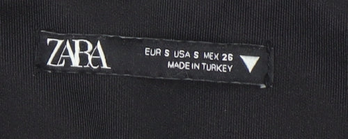 ZARA Women Black Off Shoulder Strapless Slim Fit Top S