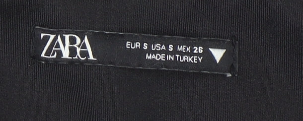 ZARA Women Black Off Shoulder Strapless Slim Fit Top S