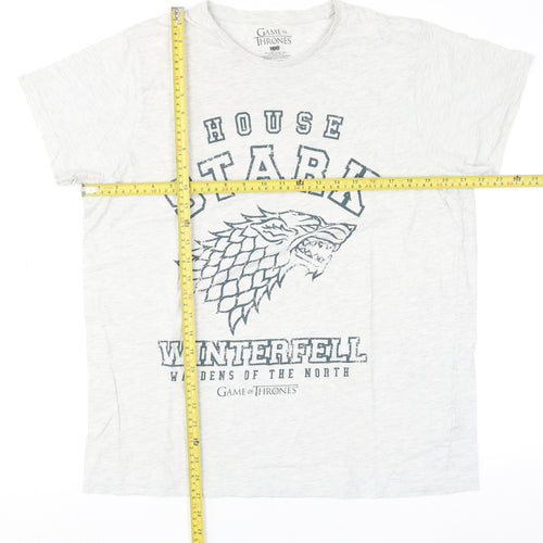 Game of Thrones Men's Grey House Stark Winterfell Graphic T-Shirt XL