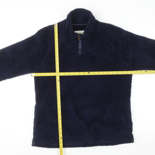 Fat Face Women's Navy 1/4 Zip Fleece Pullover Sweatshirt Size 14