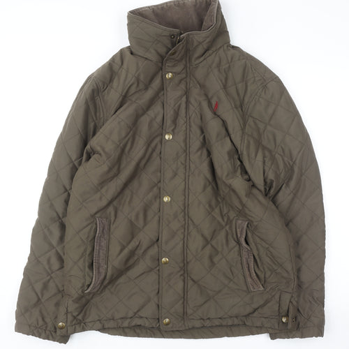 Jack Murphy Men’s Brown Quilted Mid-Length Jacket M Polyester Outdoor Wear