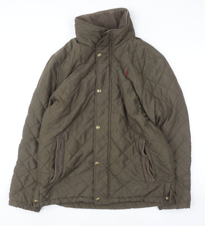 Jack Murphy Men’s Brown Quilted Mid-Length Jacket M Polyester Outdoor Wear