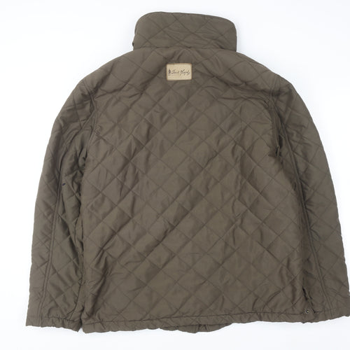 Jack Murphy Men’s Brown Quilted Mid-Length Jacket M Polyester Outdoor Wear